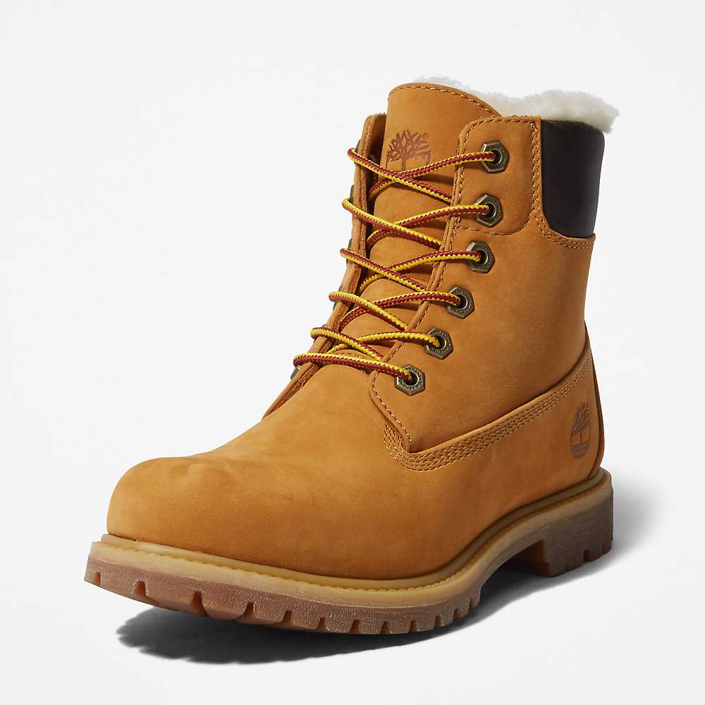 Women's Timberland Premium® 6 Inch Waterproof Boots Yellow | UAE-8756124