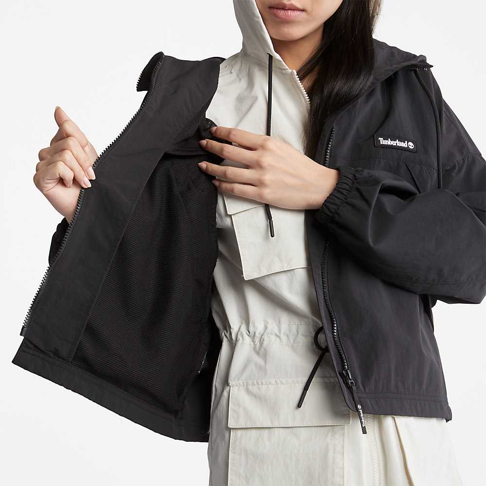 Women's Timberland Progressive Utility Windbreaker Black | UAE-0792681