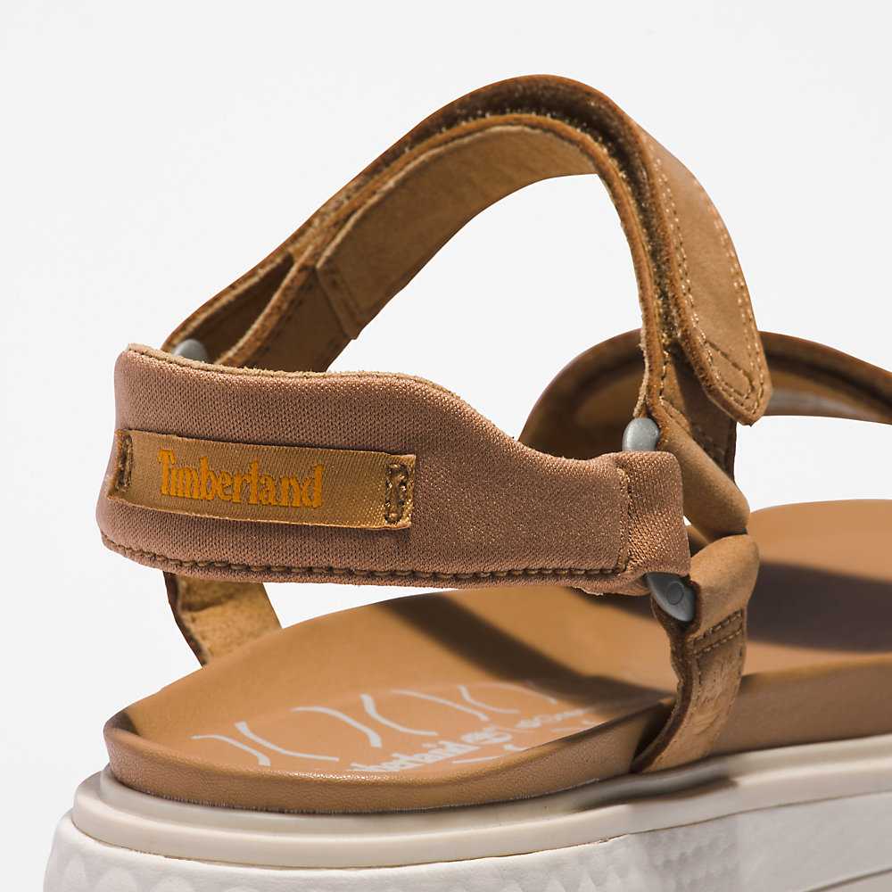 Women's Timberland Ray City Sandals Brown | UAE-9537402