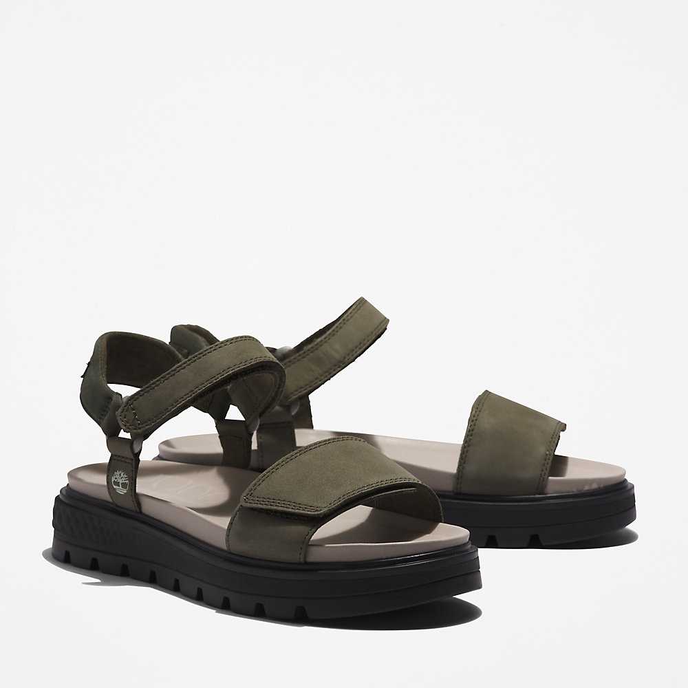 Women's Timberland Ray City Sandals Dark Green | UAE-9762384