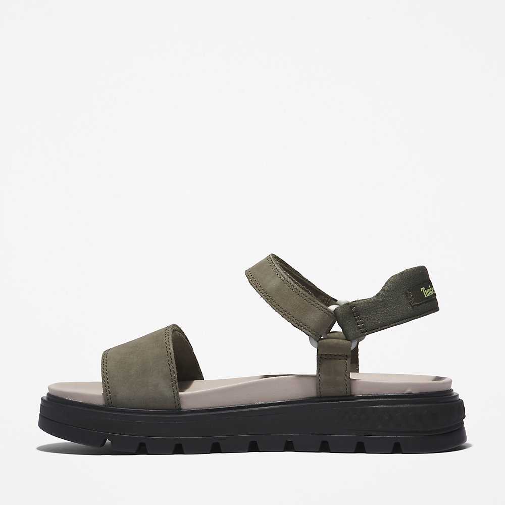 Women's Timberland Ray City Sandals Dark Green | UAE-9762384