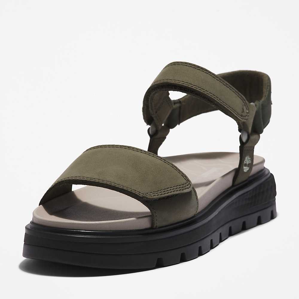 Women's Timberland Ray City Sandals Dark Green | UAE-9762384