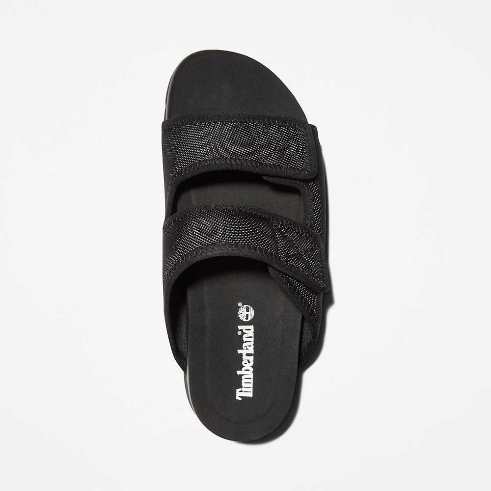 Women's Timberland Santa Monica Sunrise Slides Black | UAE-0132785