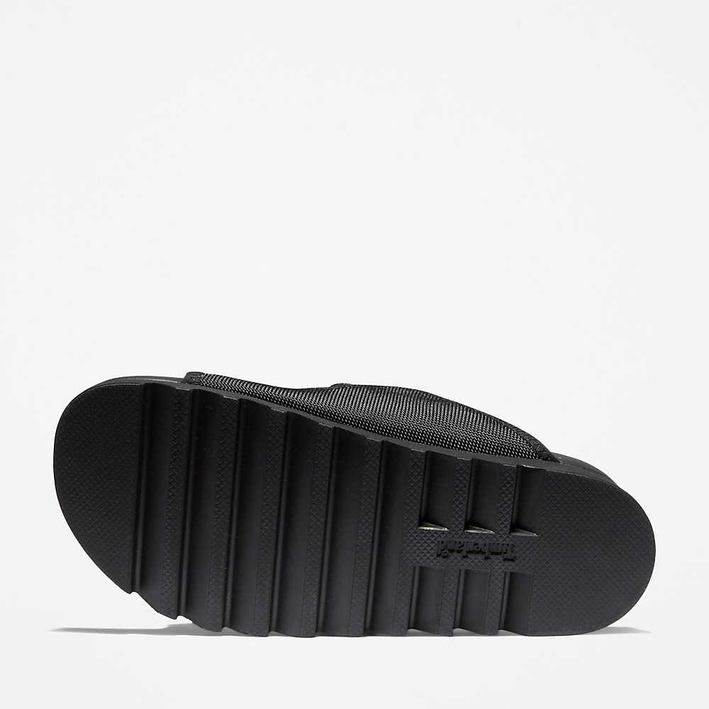 Women's Timberland Santa Monica Sunrise Slides Black | UAE-0132785