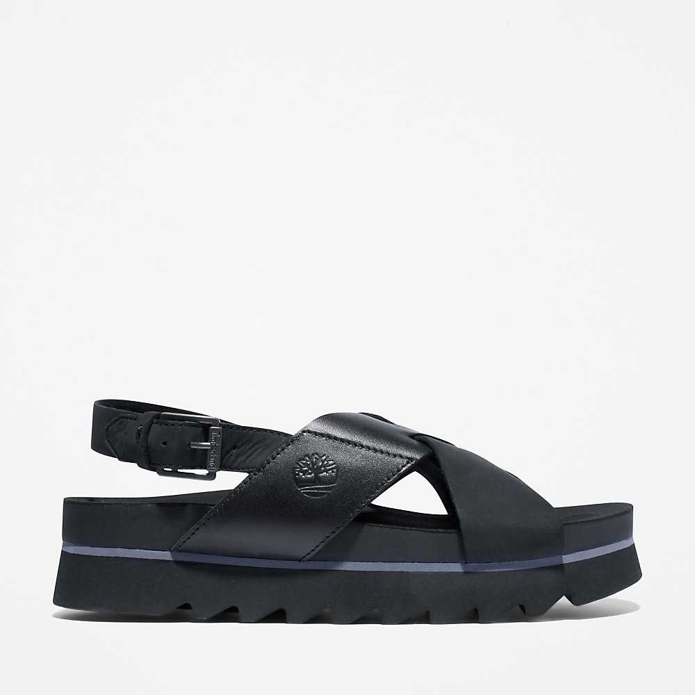 Women\'s Timberland Santa Monica Sunrise Sandals Black | UAE-4209318