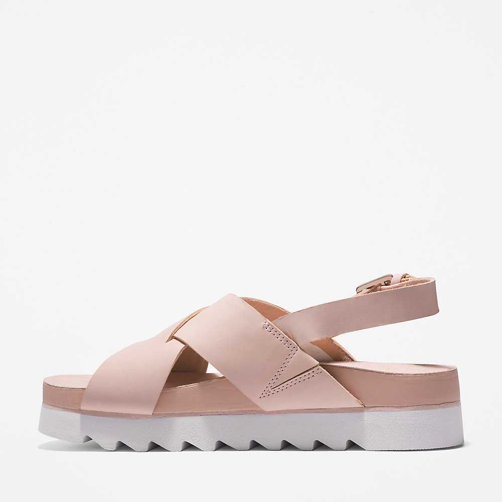 Women's Timberland Santa Monica Sunrise Sandals Light Pink | UAE-5413297