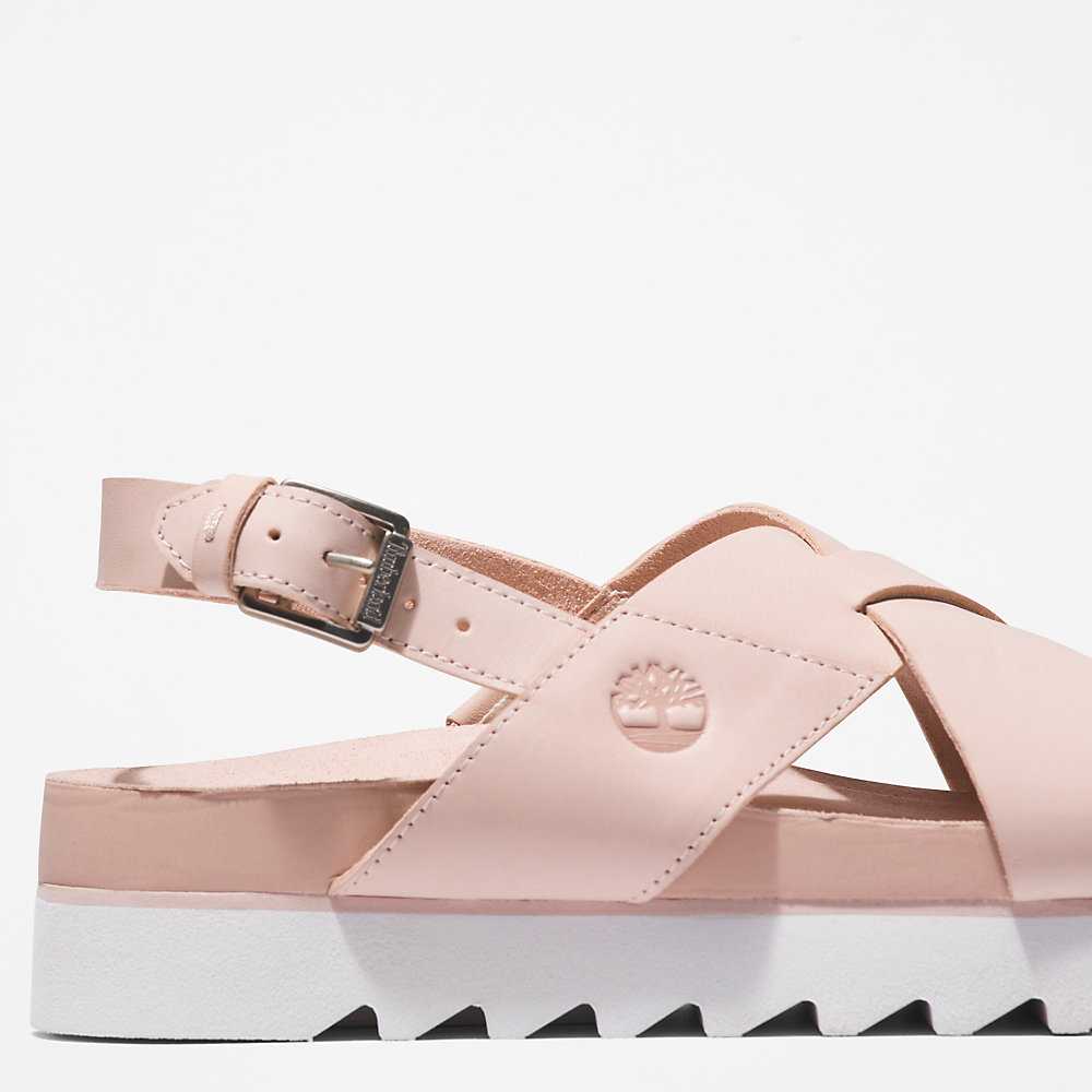 Women's Timberland Santa Monica Sunrise Sandals Light Pink | UAE-5413297