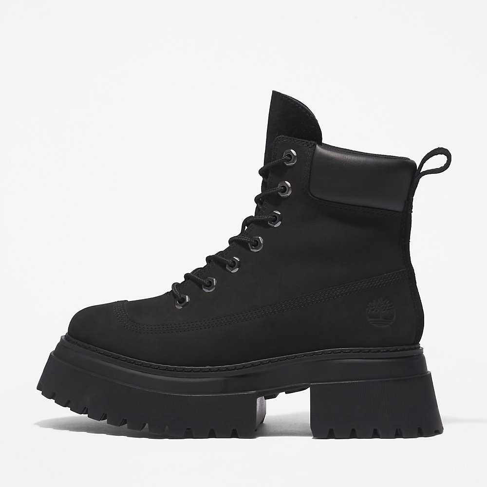 Women's Timberland Sky 6 Inch Lace Up Boots Black | UAE-1549360