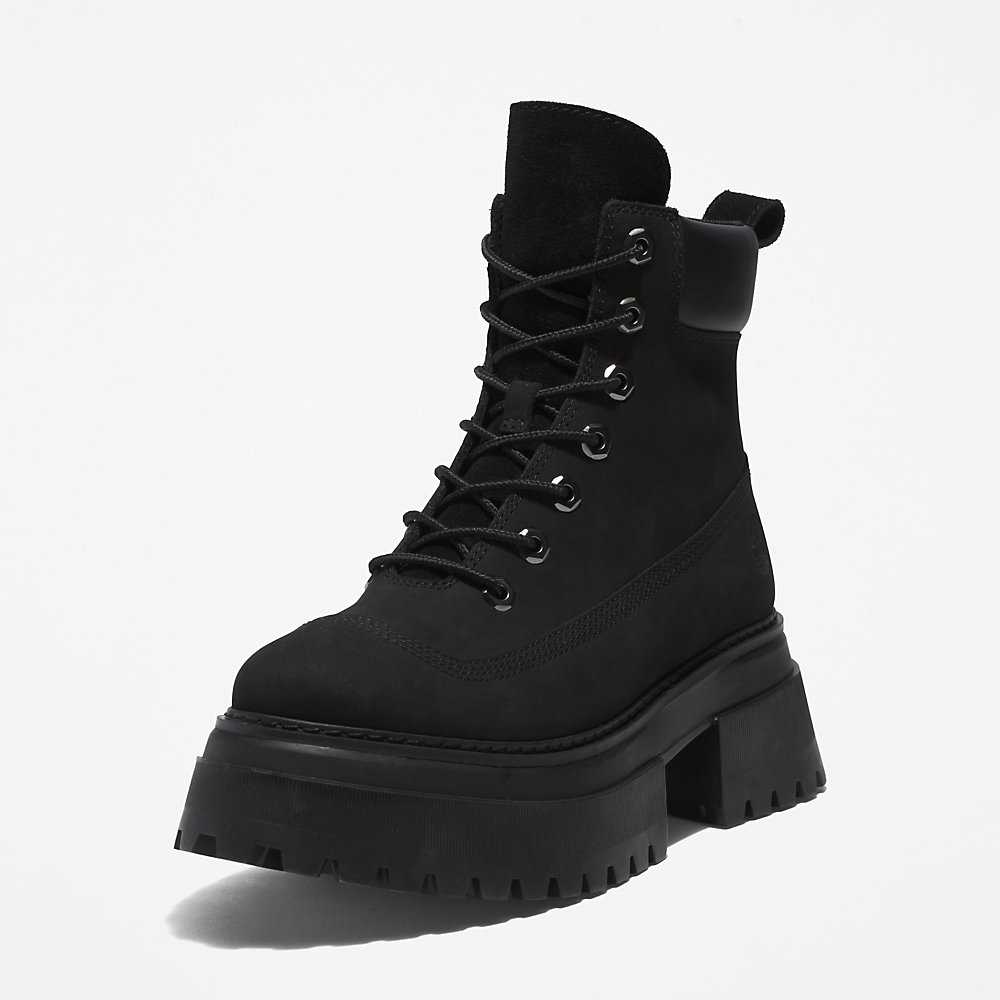 Women's Timberland Sky 6 Inch Lace Up Boots Black | UAE-1549360