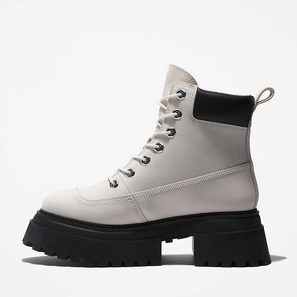 Women's Timberland Sky 6 Inch Lace Up Boots White | UAE-8129735