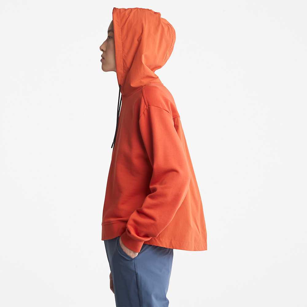 Women's Timberland Solid-colour Hoodie Orange | UAE-3826097