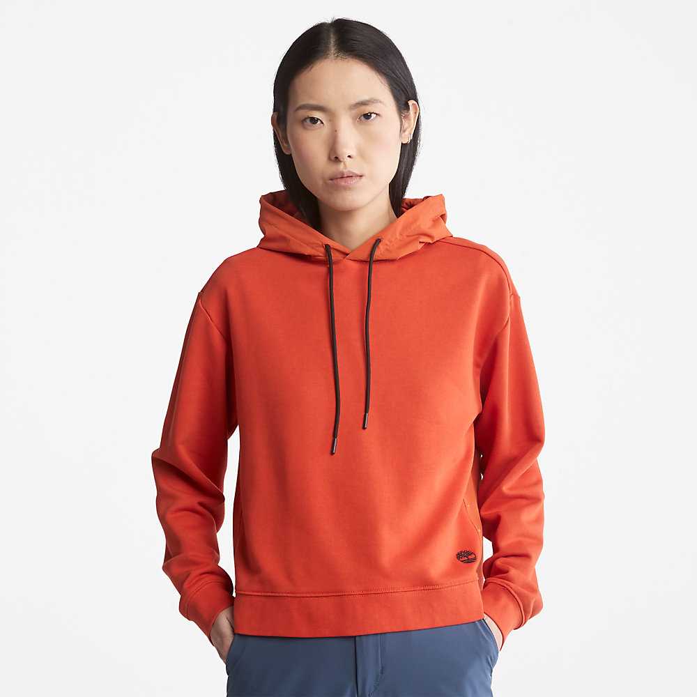 Women\'s Timberland Solid-colour Hoodie Orange | UAE-3826097