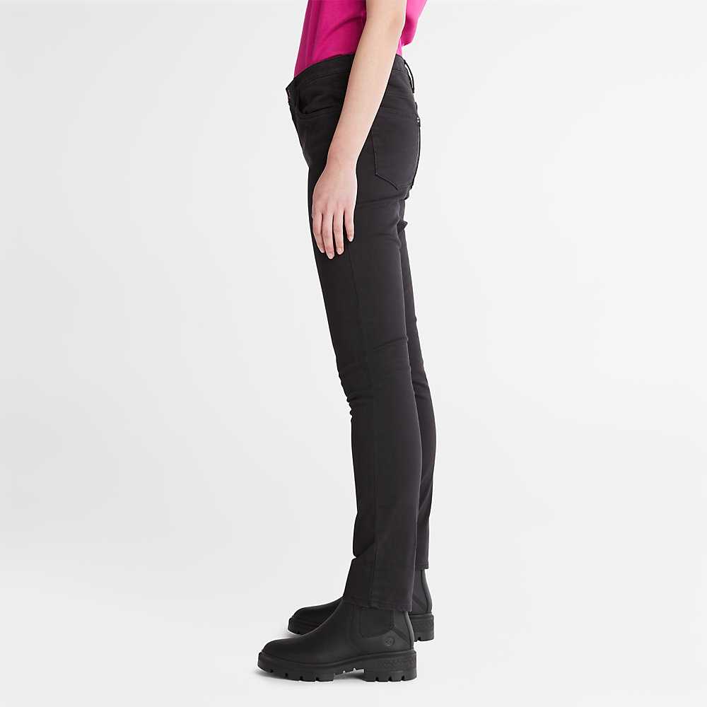 Women's Timberland Stretch Chinos Black | UAE-0753246