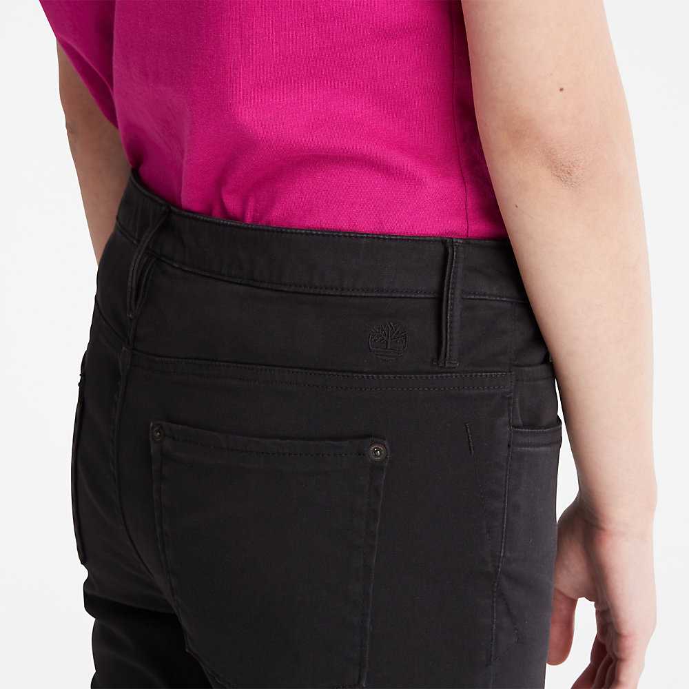 Women's Timberland Stretch Chinos Black | UAE-0753246