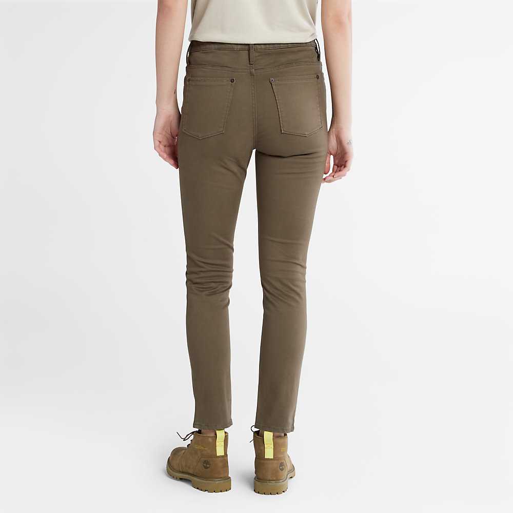 Women's Timberland Stretch Chinos Green | UAE-4091382