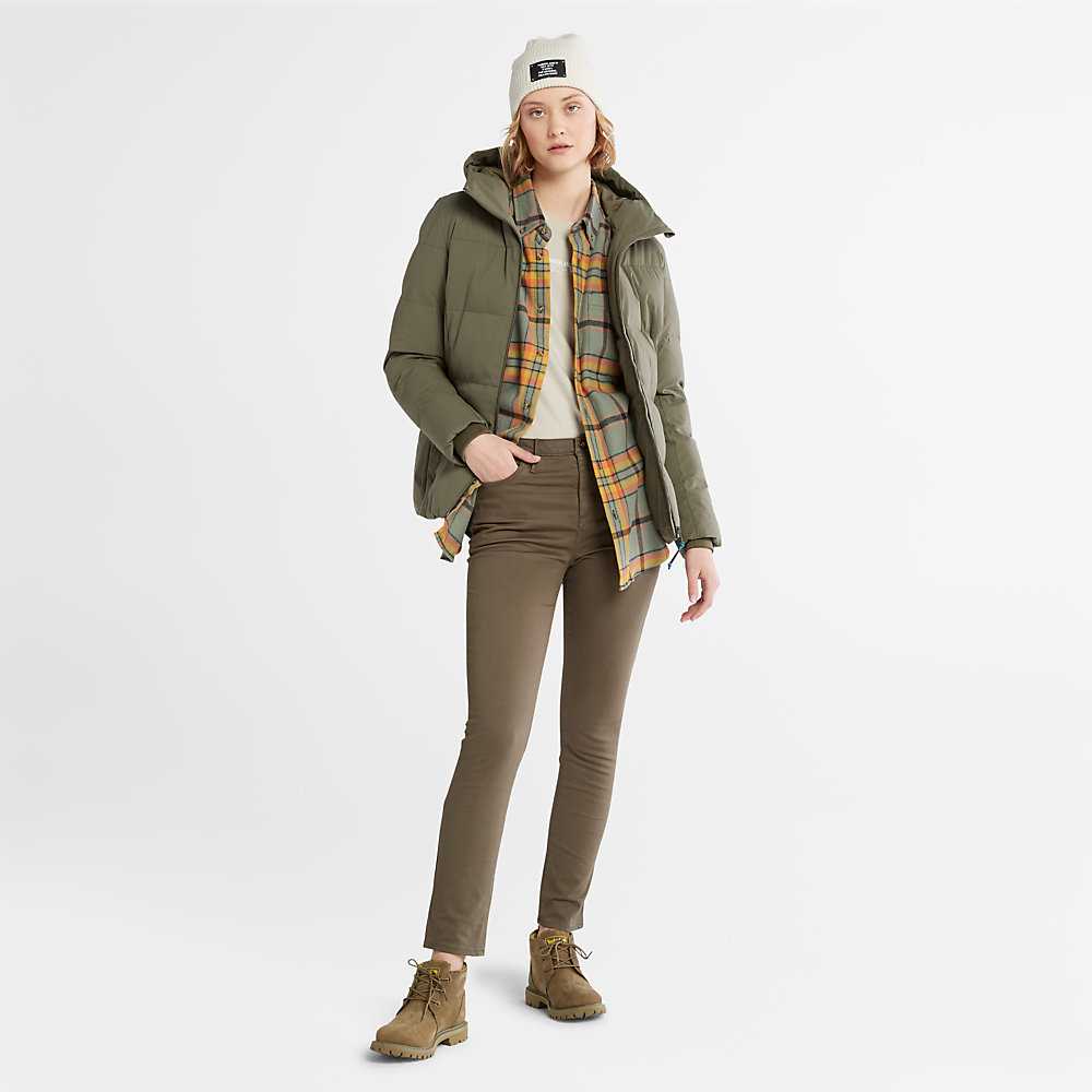 Women's Timberland Stretch Chinos Green | UAE-4091382