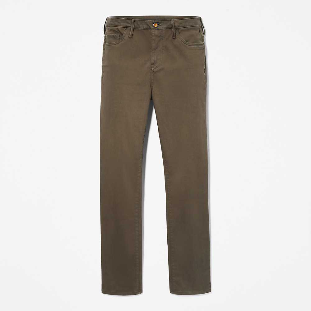 Women's Timberland Stretch Chinos Green | UAE-4091382