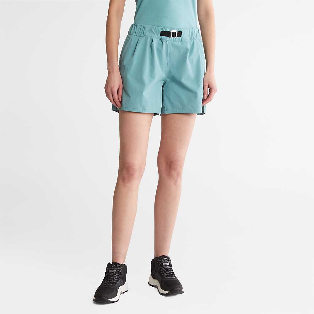 Women\'s Timberland Technical Shorts Turquoise | UAE-8962043