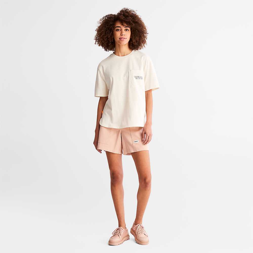 Women's Timberland TimberCHILL™ T Shirts White | UAE-5462831