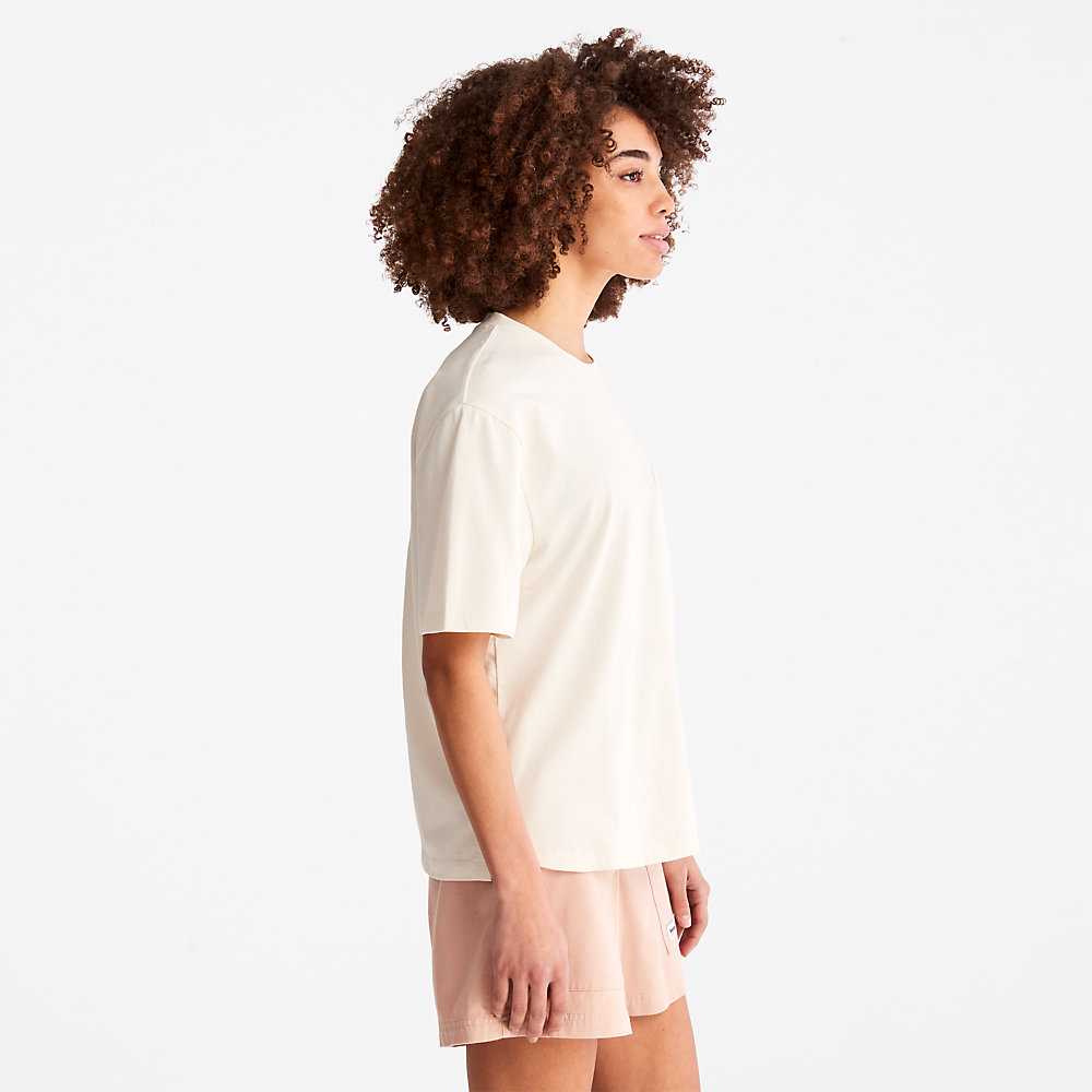 Women's Timberland TimberCHILL™ T Shirts White | UAE-5462831