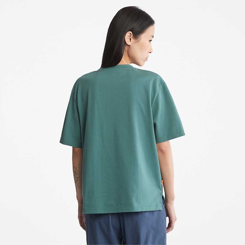 Women's Timberland TimberCHILL™ T Shirts Turquoise | UAE-8261035