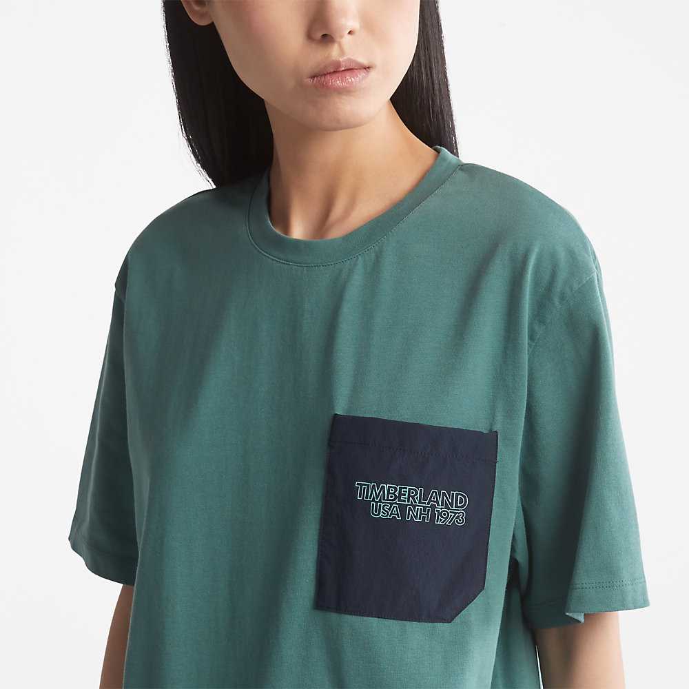 Women's Timberland TimberCHILL™ T Shirts Turquoise | UAE-8261035