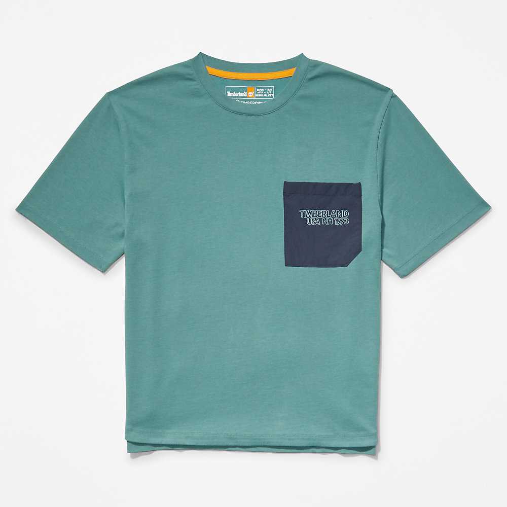 Women's Timberland TimberCHILL™ T Shirts Turquoise | UAE-8261035