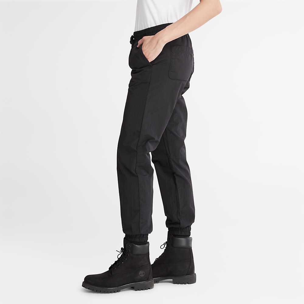 Women's Timberland Tonal Knee Track Pants Black | UAE-9386750