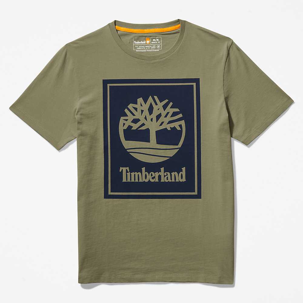 Women's Timberland Tree Logo T Shirts Grey | UAE-3816947