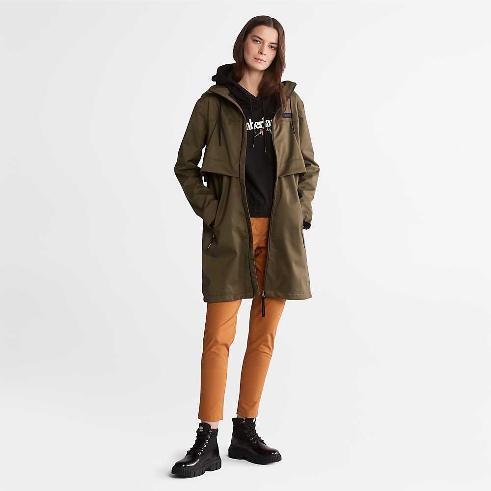 Women's Timberland Waterproof Parka Jackets Dark Green | UAE-4016857