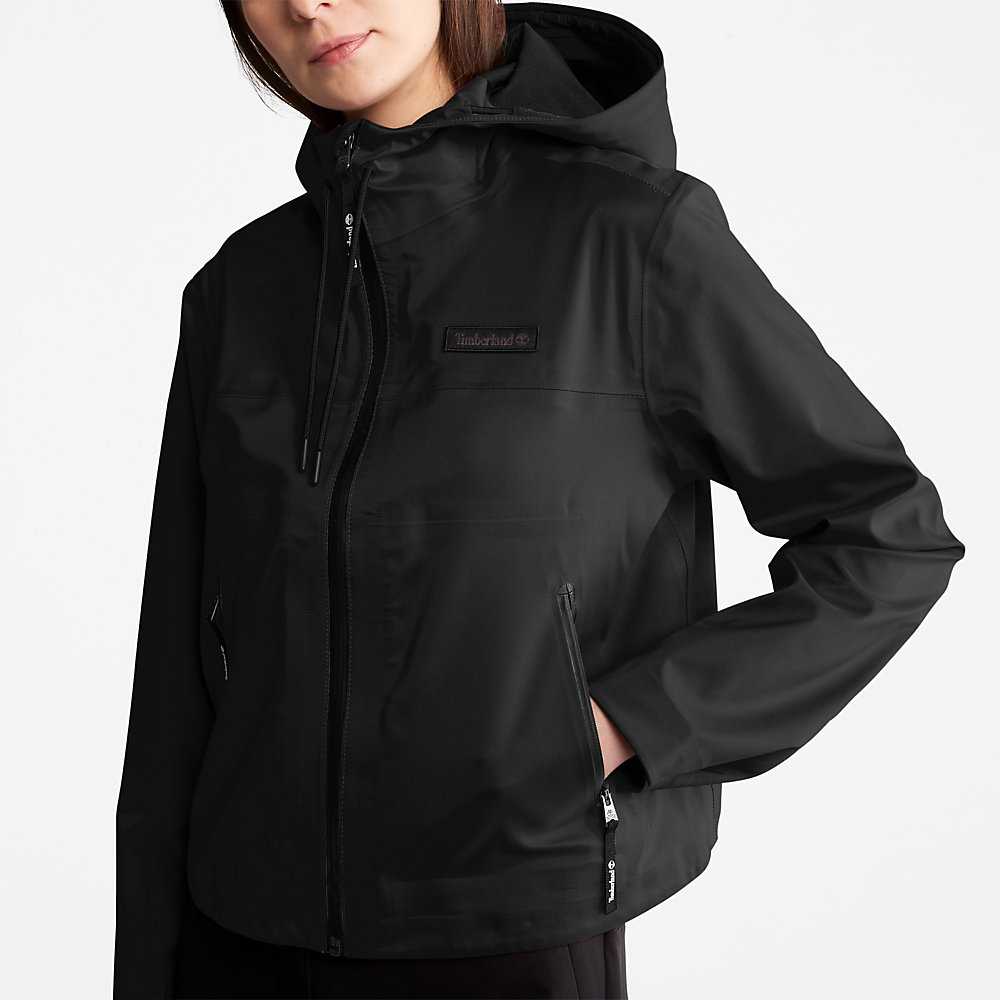 Women's Timberland Waterproof Rain Jackets Black | UAE-7516248