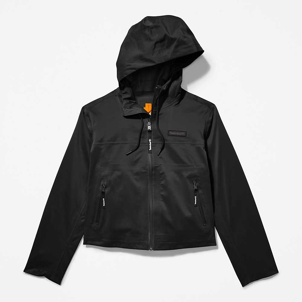 Women's Timberland Waterproof Rain Jackets Black | UAE-7516248