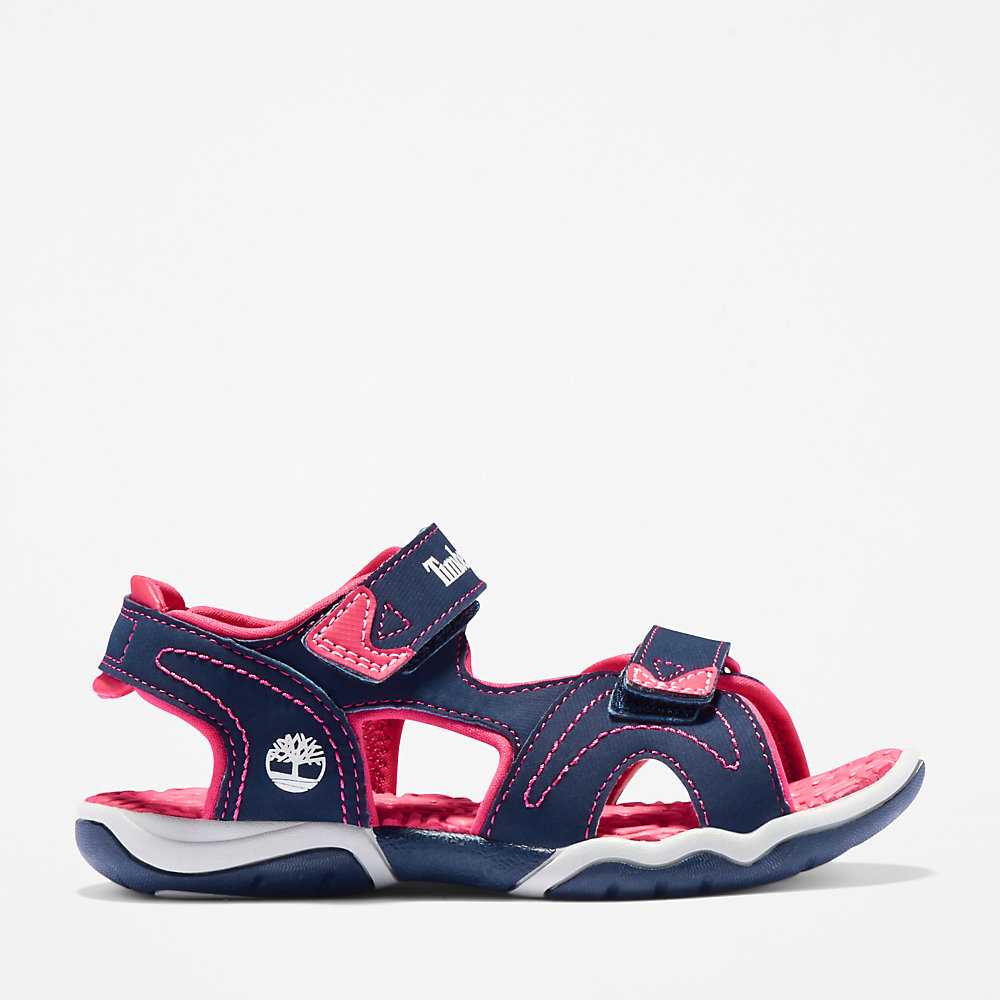 Kids' Timberland Adventure Seeker Sandals Navy/Pink | UAE-0529364