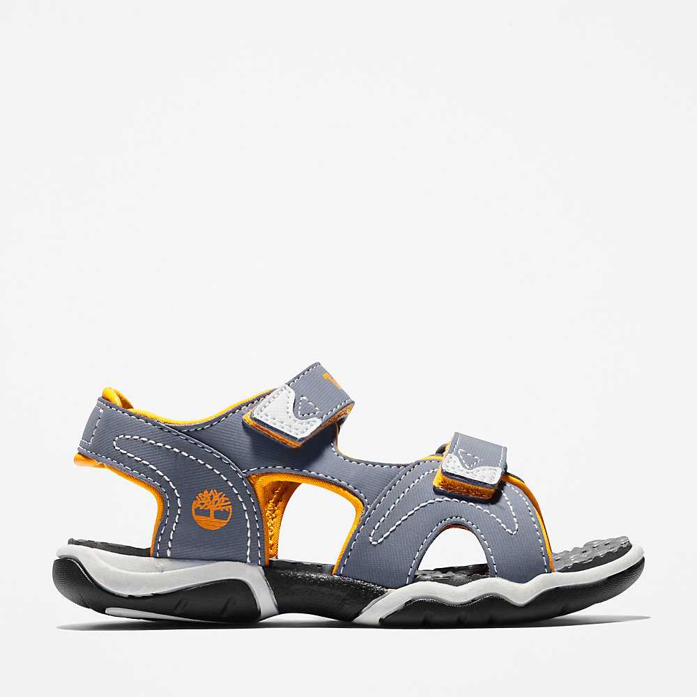 Kids' Timberland Adventure Seeker Sandals Grey/Orange | UAE-4317592