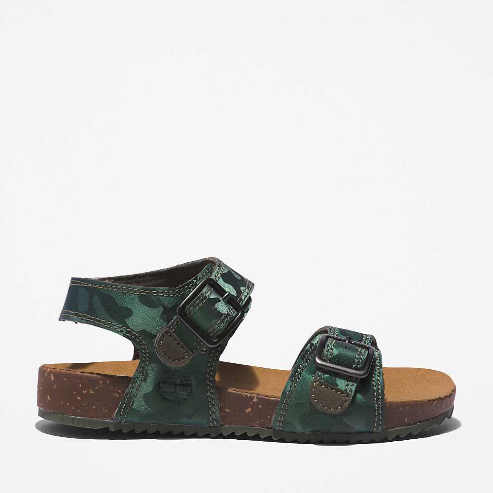 Kids' Timberland Castle Island Sandals Green | UAE-2350749