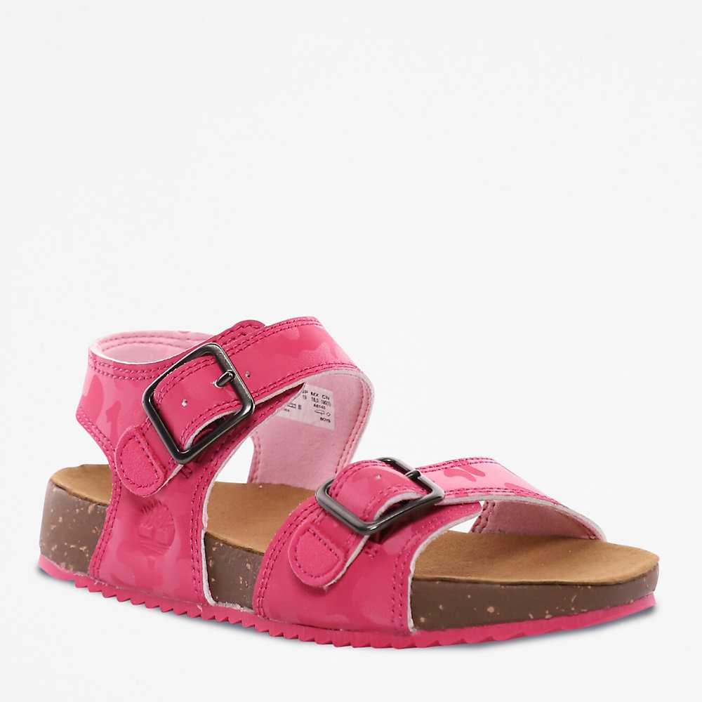 Kids' Timberland Castle Island Sandals Pink | UAE-9478365