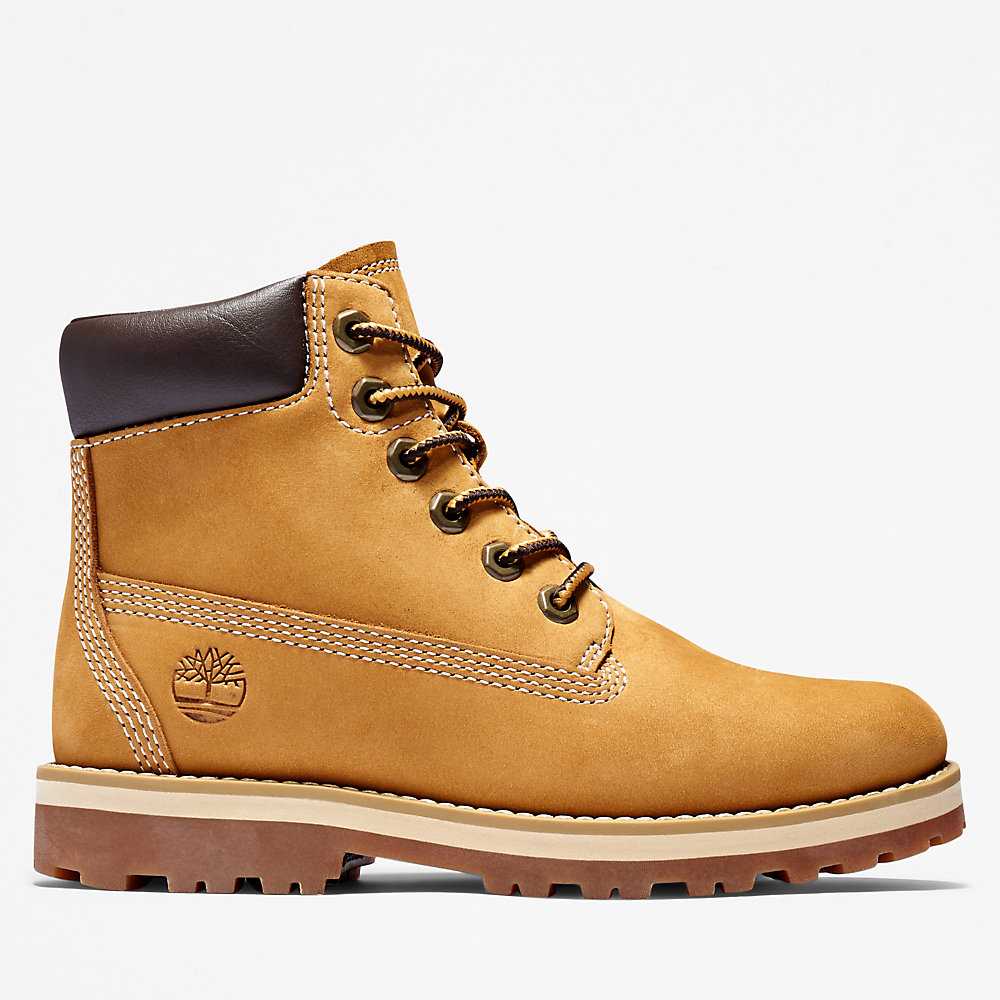 Kids' Timberland Courma Waterproof Boots Yellow | UAE-4219523