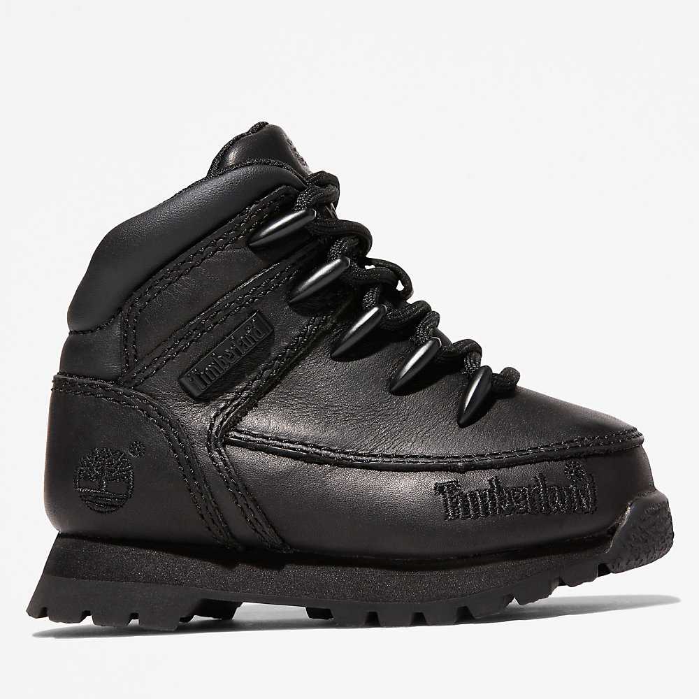 Kids' Timberland Euro Sprint Hiking Boots Black | UAE-4219600