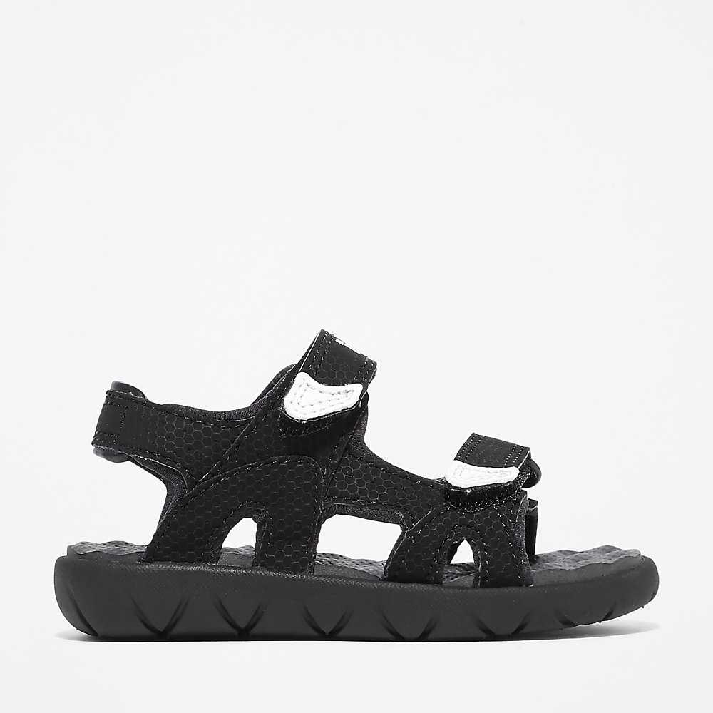 Kids' Timberland Perkins Row Sandals Black | UAE-4219640