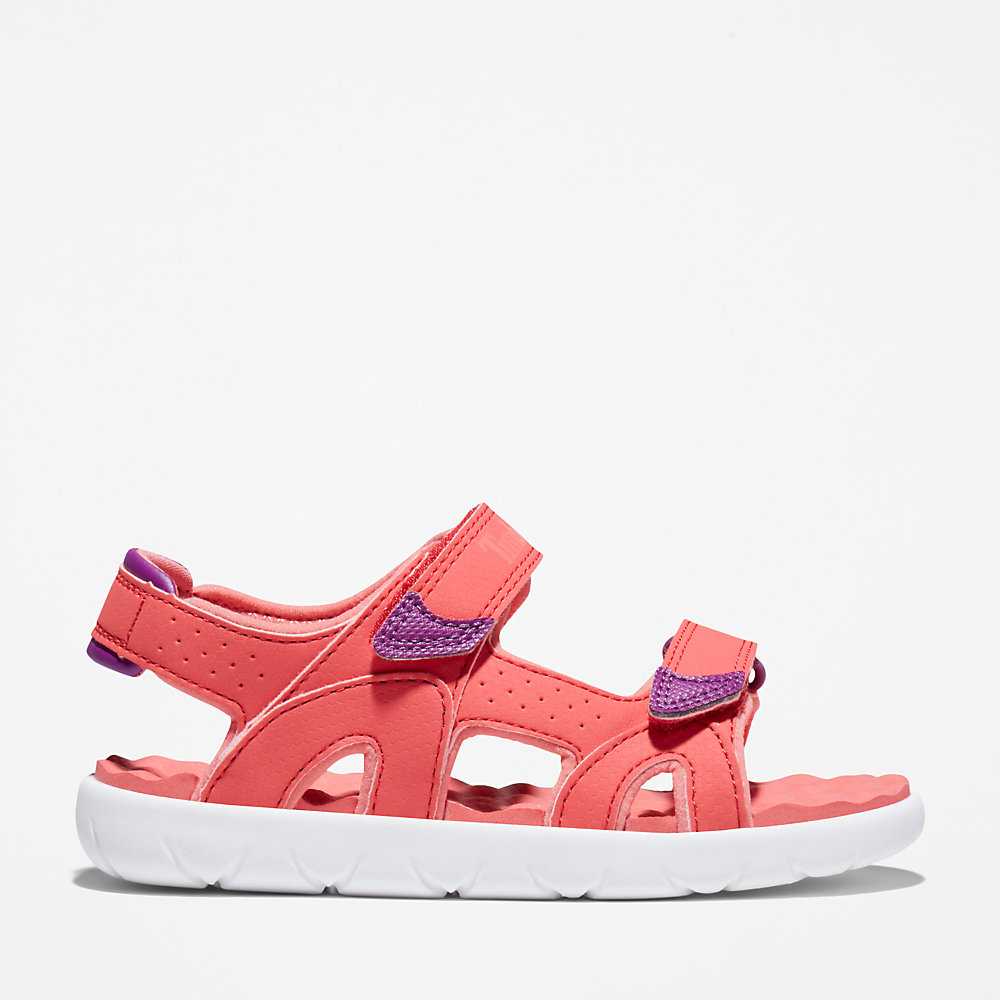 Kids' Timberland Perkins Row Sandals Pink | UAE-4162053