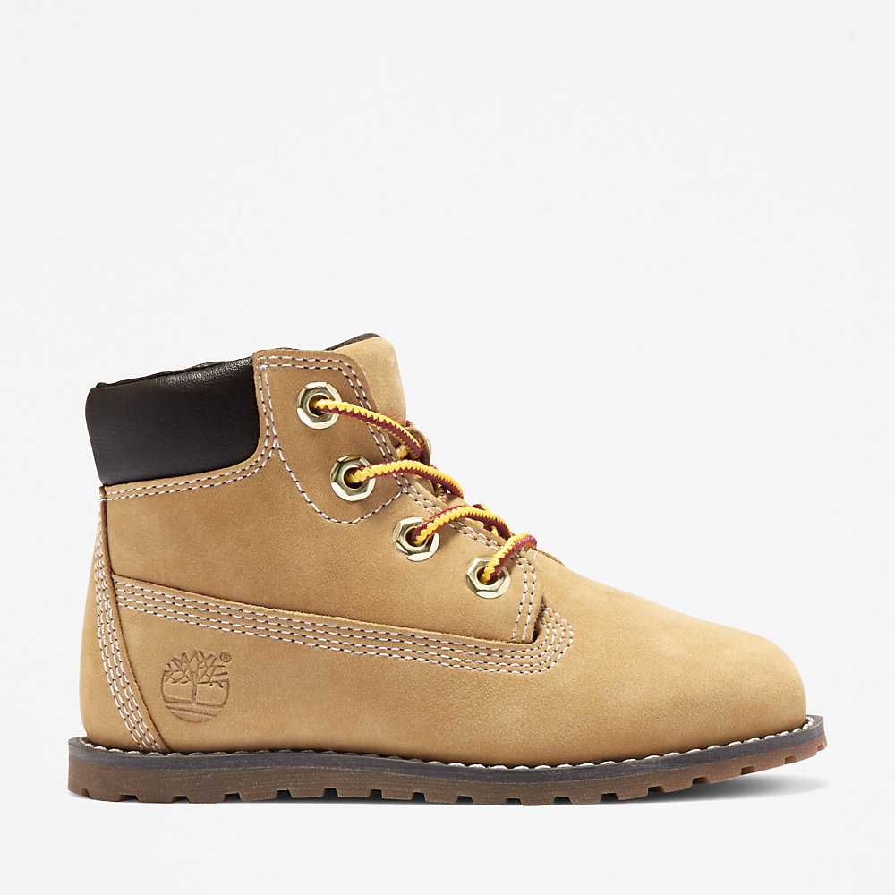 Kids' Timberland Pokey Pine Waterproof Boots Yellow | UAE-4219623