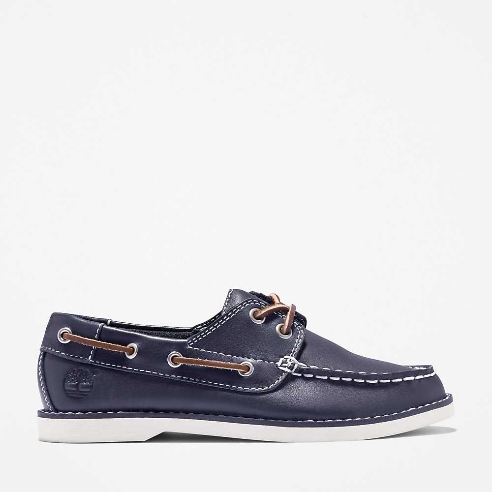 Kids' Timberland Seabury Boat Shoes Blue | UAE-4219651