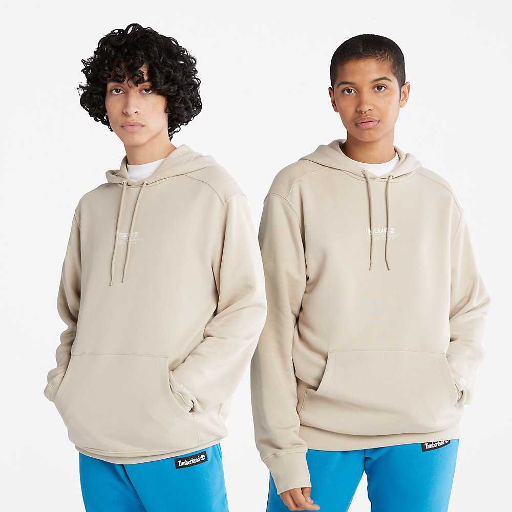 Men's Timberland All Gender Luxe Comfort Essentials Refibra™ Hoodie Light Grey | UAE-8209351