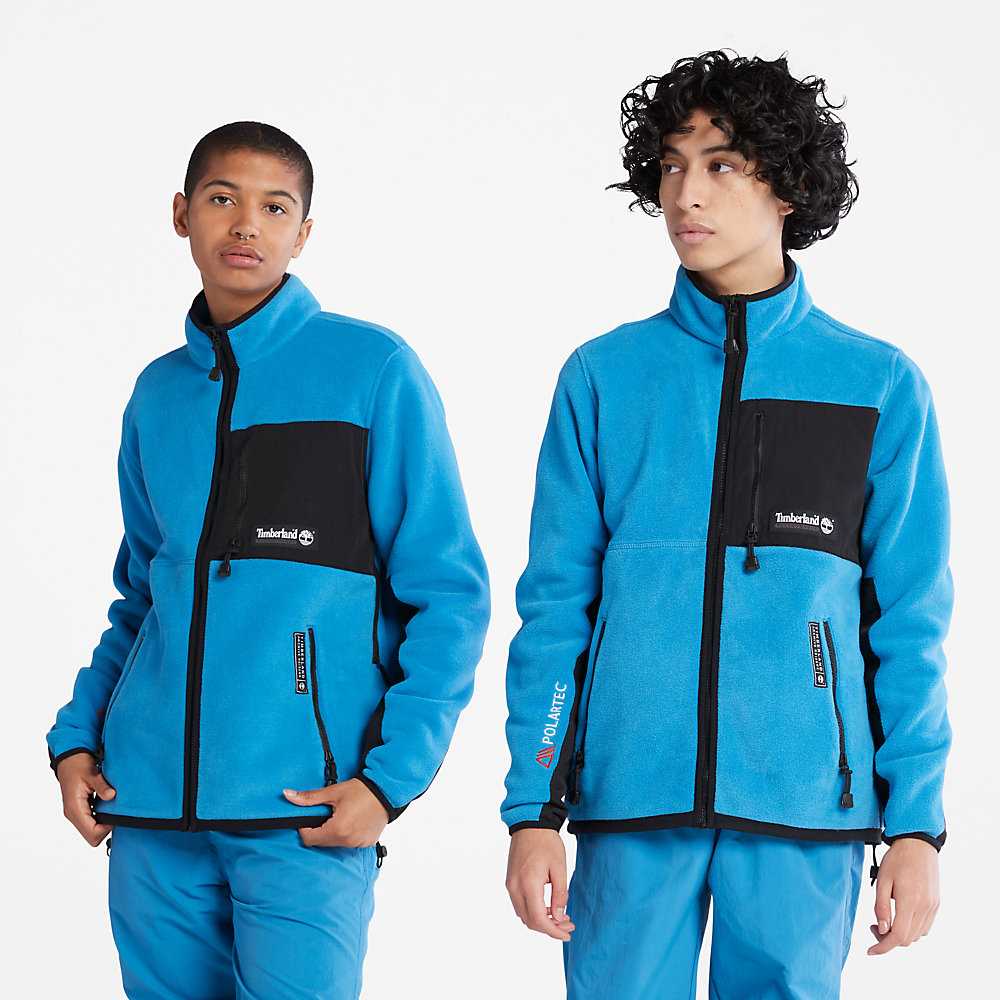 Men's Timberland All Gender Polartec® Fleece Jackets Blue | UAE-9731680