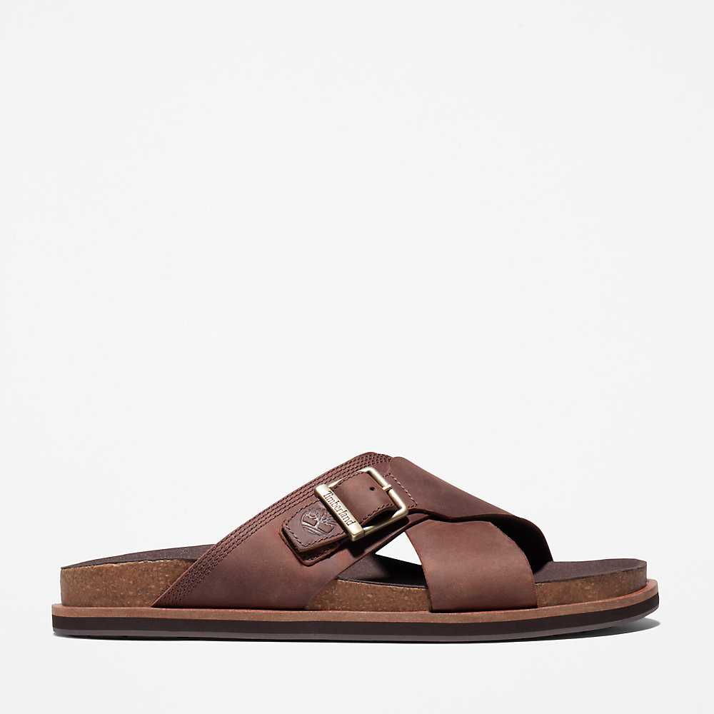 Men's Timberland Amalfi Vibes Slides Brown | UAE-2687341