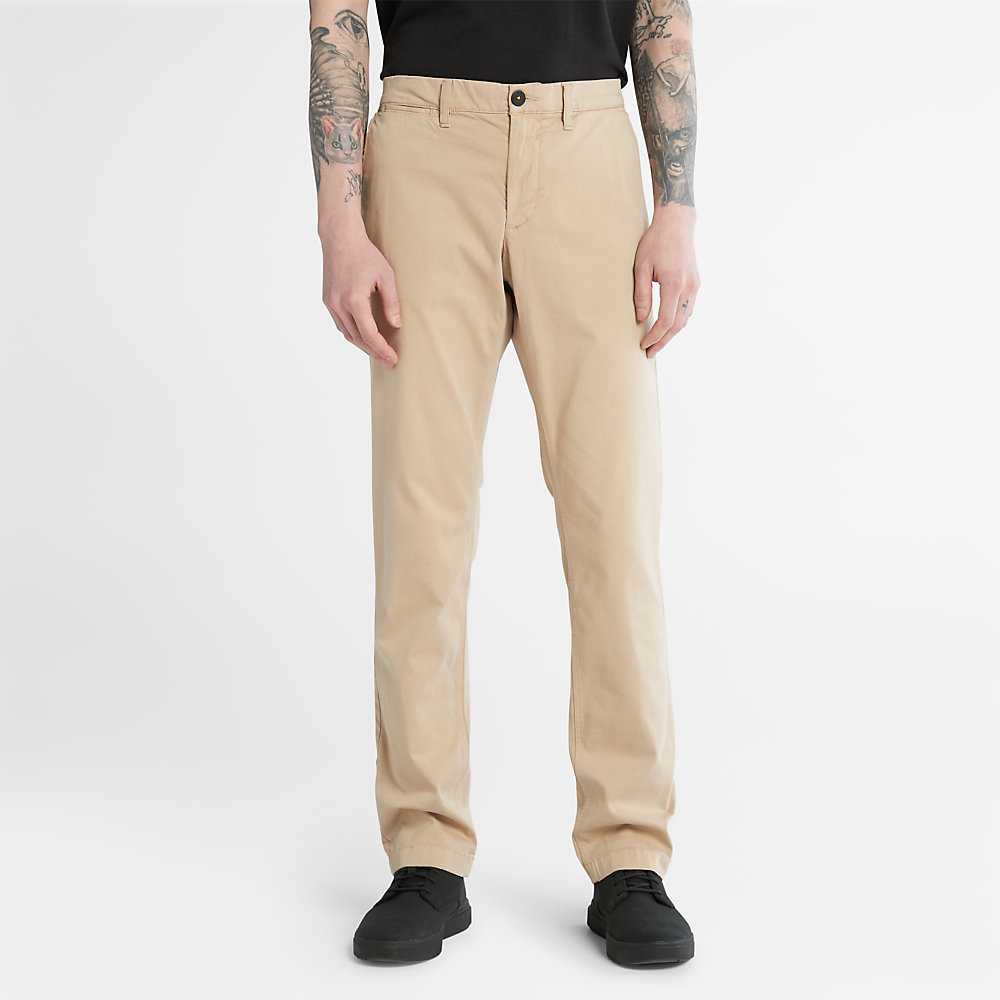 Men's Timberland Anti-odour Ultra-stretchs Pants Beige | UAE-3876490