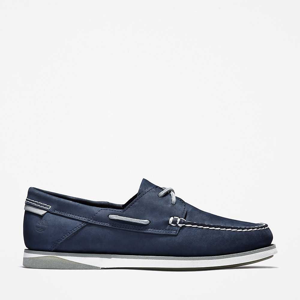 Men's Timberland Atlantis Break Boat Shoes Navy | UAE-4530827