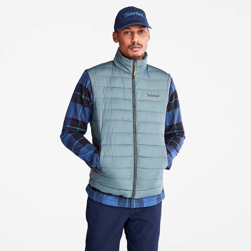 Men's Timberland Axis Peak Vest Green | UAE-2360185