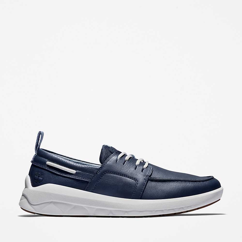 Men's Timberland Bradstreet Ultra Boat Shoes Navy | UAE-8139074