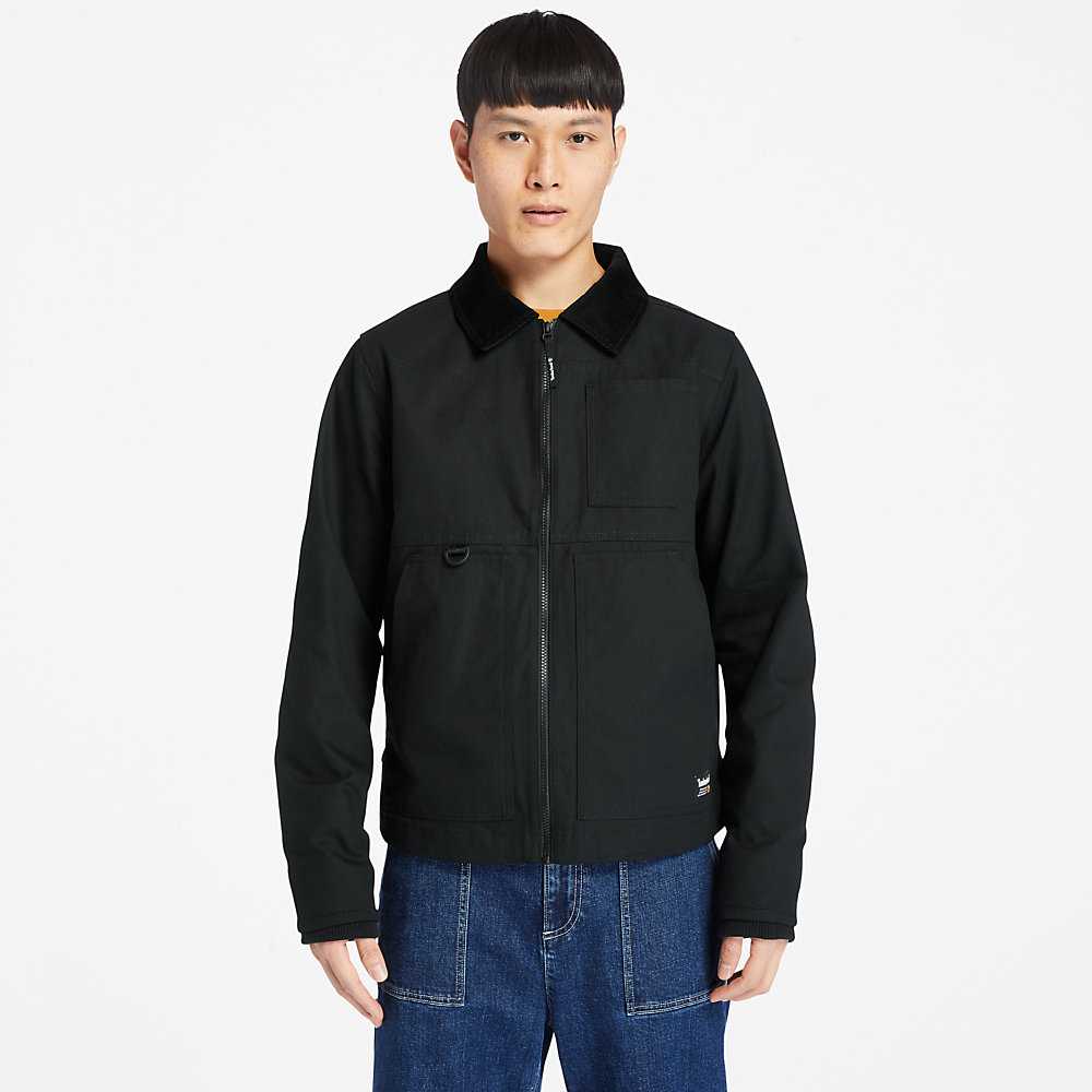 Men's Timberland Chore Jackets Black | UAE-6314975